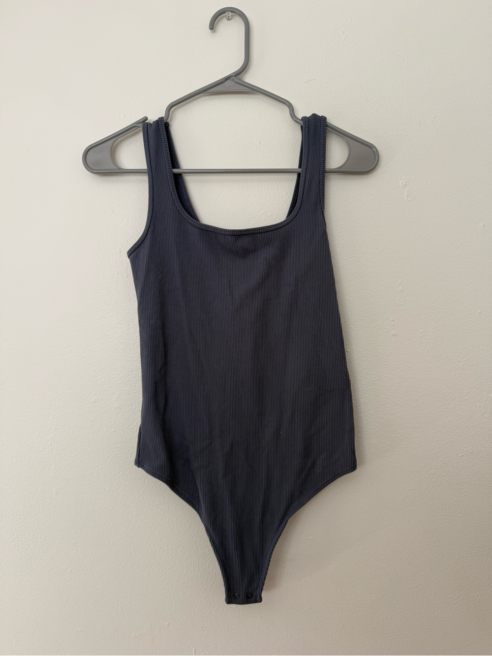 Abercrombie & Fitch Slate Blue Ribbed Bodysuit